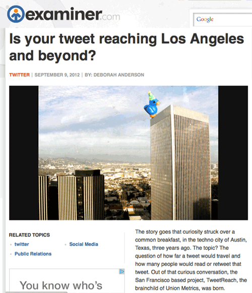 Is Your Tweet Reaching Los Angeles and Beyond?